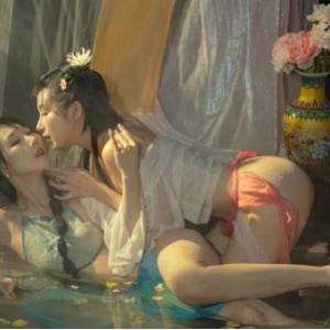 优质模特网红美少女（云溪溪和奶桃）火辣百合出镜
